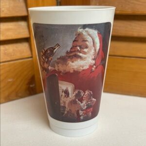 Vintage Coca Cola Santa Plastic Holiday Cup